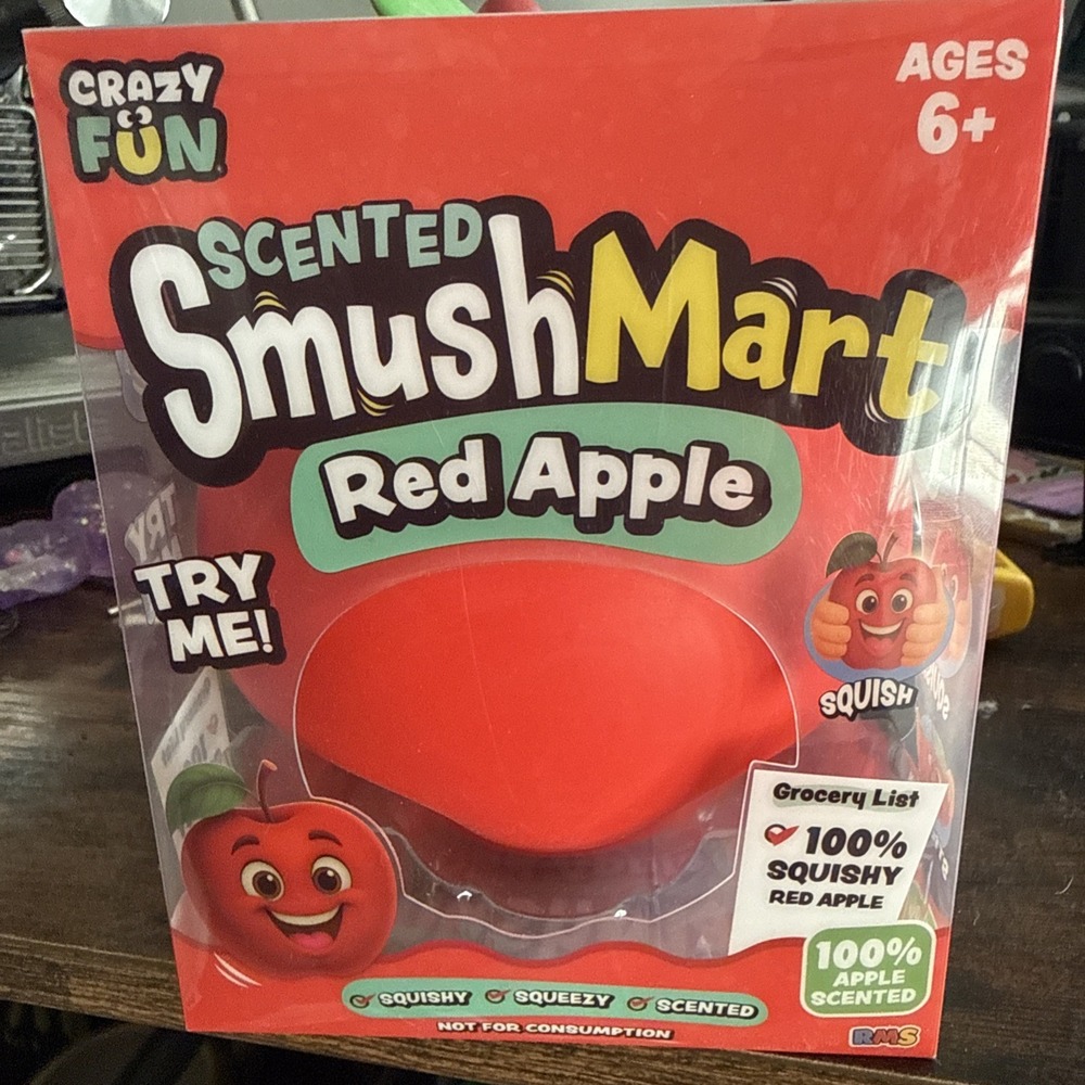 🍎 New! Smush Mart Scented Red Apple Squishy Toy Crazy Fun RMS